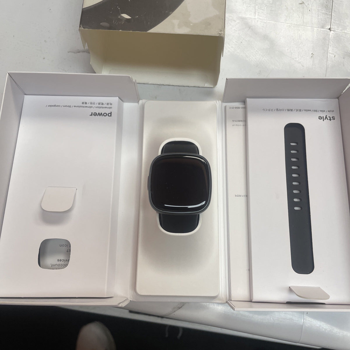 Fitbit Versa 4 Fitness Smartwatch - Black - Damaged Box