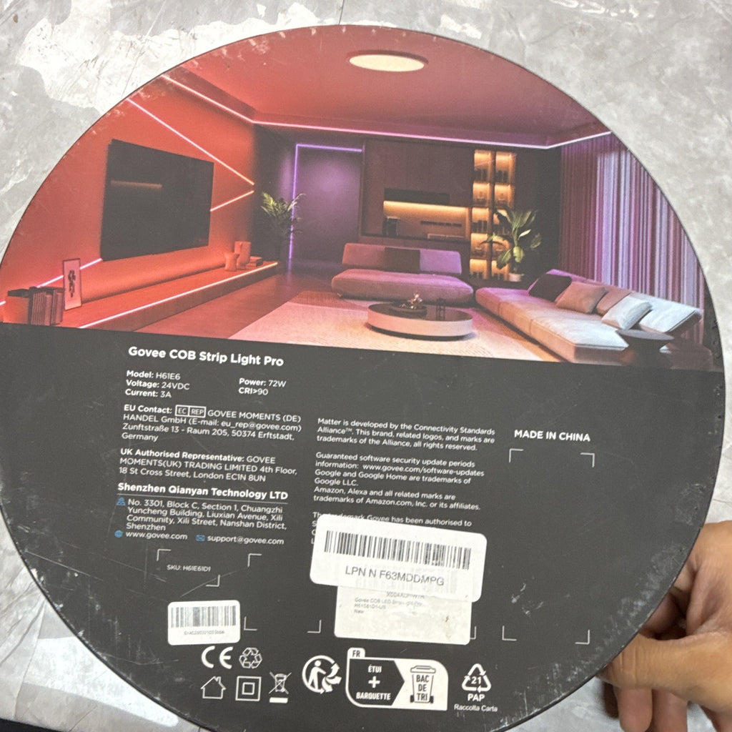 Govee COB RGBIC+W Smart LED Light Strip 5m 16.4ft Matter H61E6