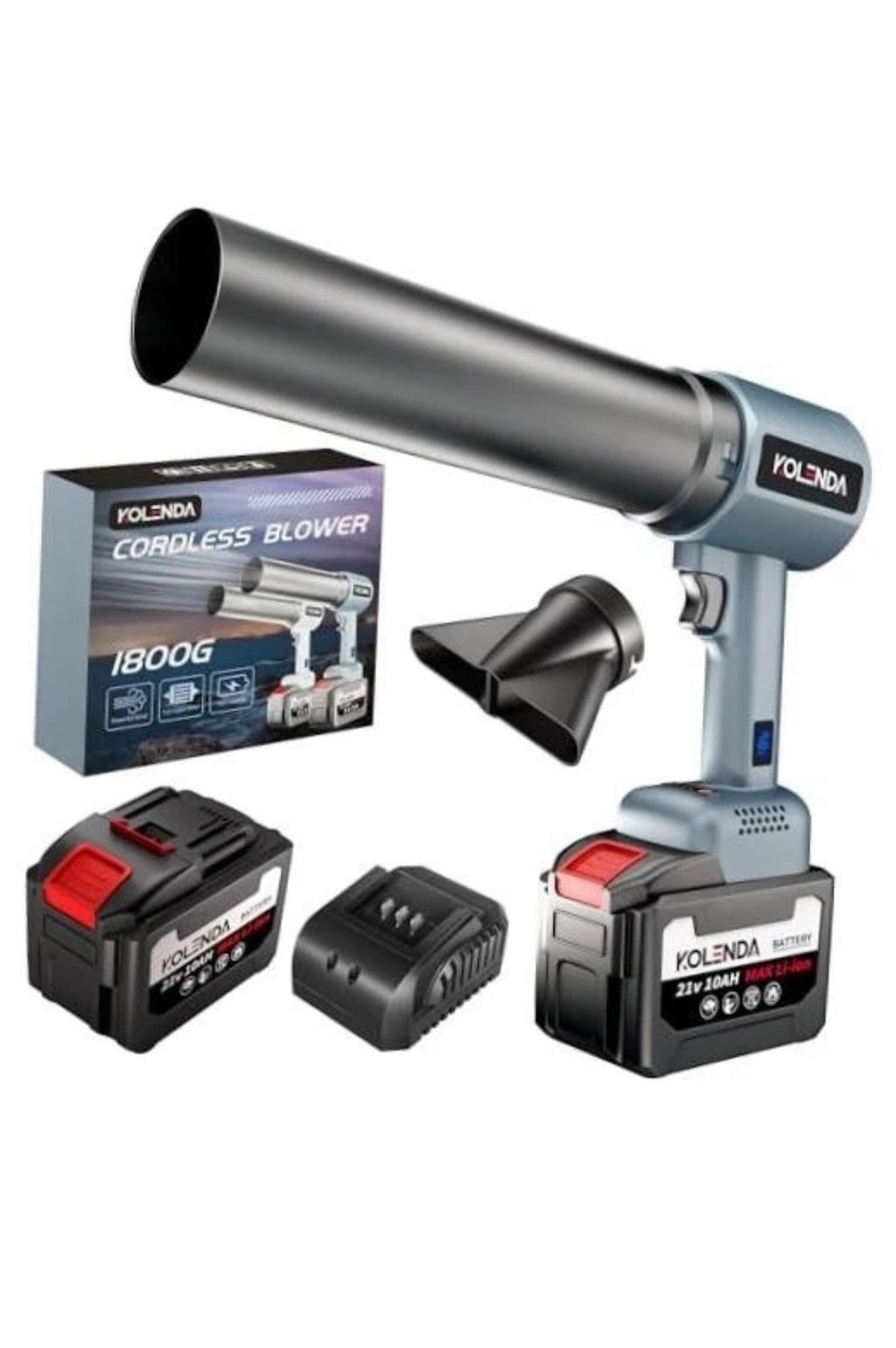 Handheld Cordless Lightweight Powerful Car Dryer Air Blower with 1800G & Gray