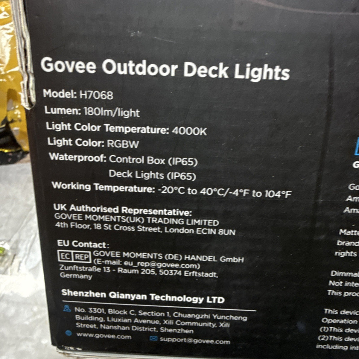 Govee H7068 Outdoor Deck Lights 12-Pack RGBW 4000K IP65 Smart App/Voice