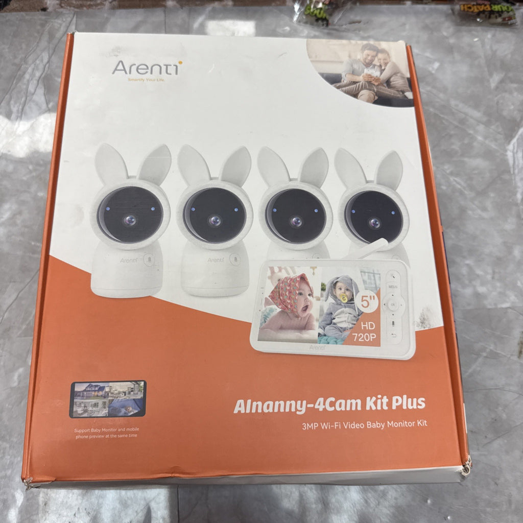 ARENTI Split-Screen Baby Monitor, 5" HD Video Baby Monitor with 4 Cameras