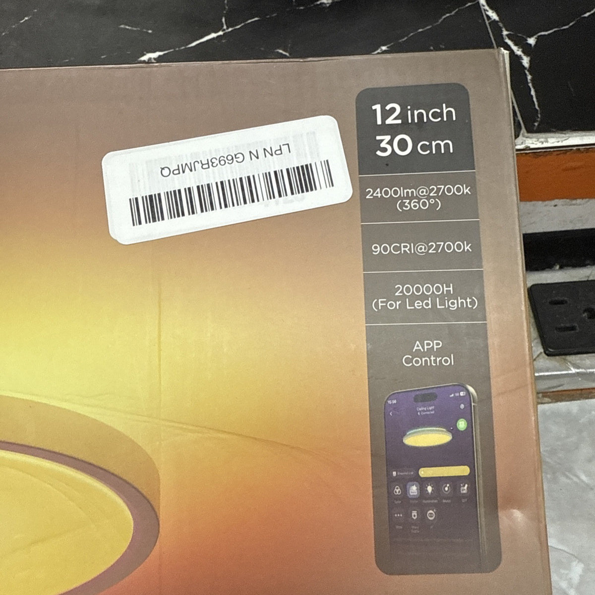 Govee 12" RGB LED Ceiling Light, App Control, Smart Wi-Fi, Alexa, Google, Matter
