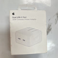 Apple Dual USB-C 35W Compact Power Adapter Charger, White - For Apple Universal