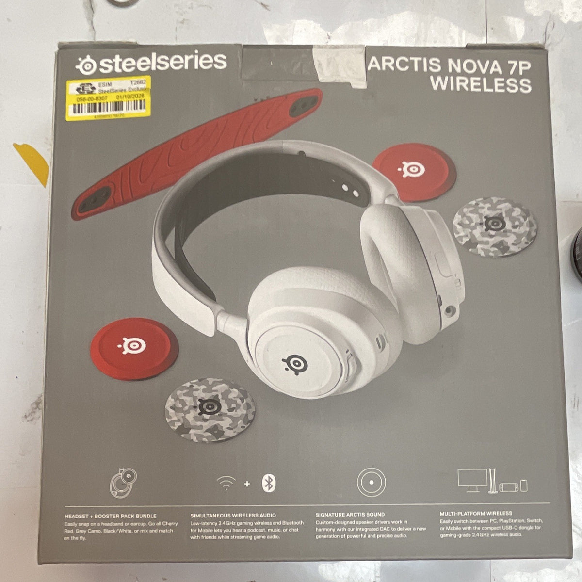 SteelSeries Arctis Nova 7P Wireless Headset White Bluetooth USB-C PC PS5