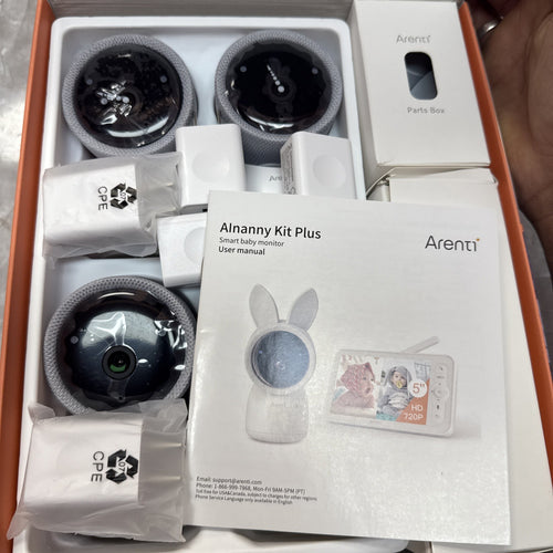 ARENTI Split-Screen Baby Monitor, 5" HD Video Baby Monitor with 4 Cameras