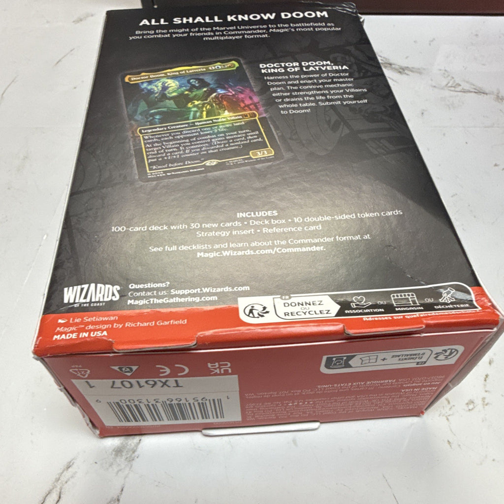 Magic: The Gathering Doom Prevails Sealed Commander Deck 100 Cards Doctor Doom