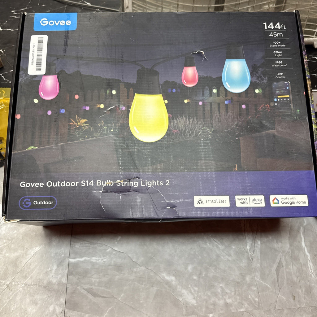 Govee Outdoor S14 Bulb String Lights 2, 144 ft Waterproof Led Lights H702C