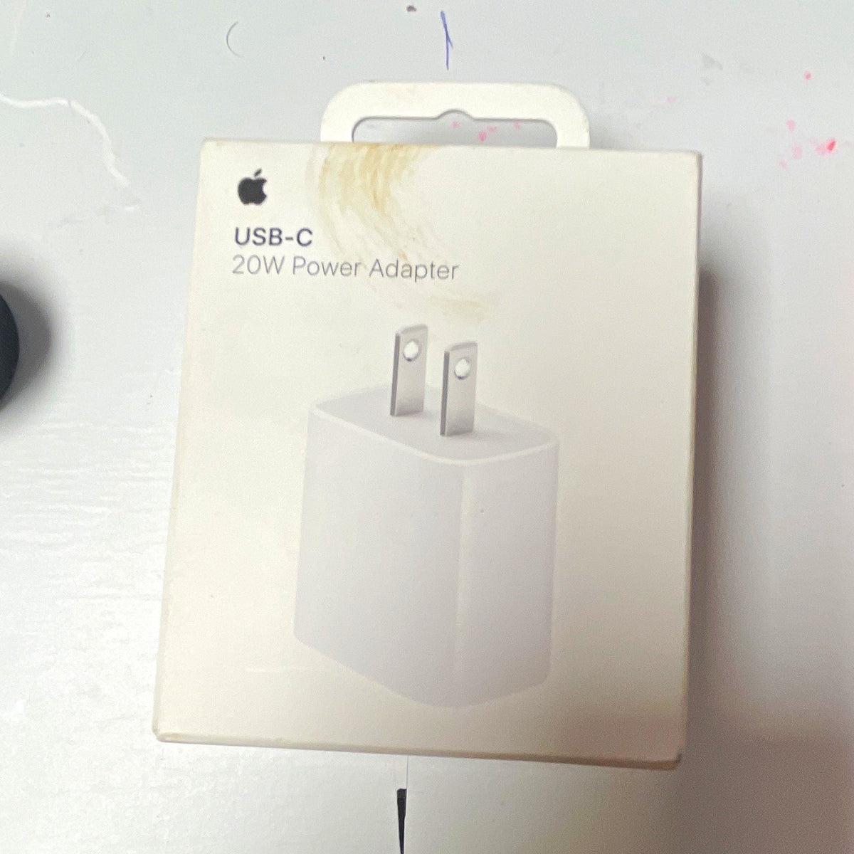 Apple USB-C 20W Power Adapter Wall Charger, 1 Port, White, For Apple