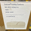 Rest Evercool Cooling Comforter Twin Solid Ivory Cool Insulation 1-Piece Set