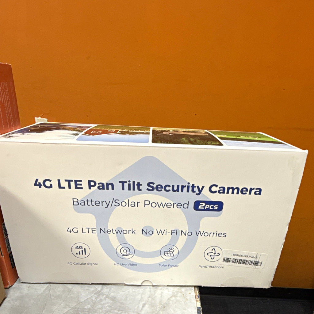 4G LTE Pan/Tilt Wireless Security Cameras 2-Pack Black Battery/Solar PIR NV