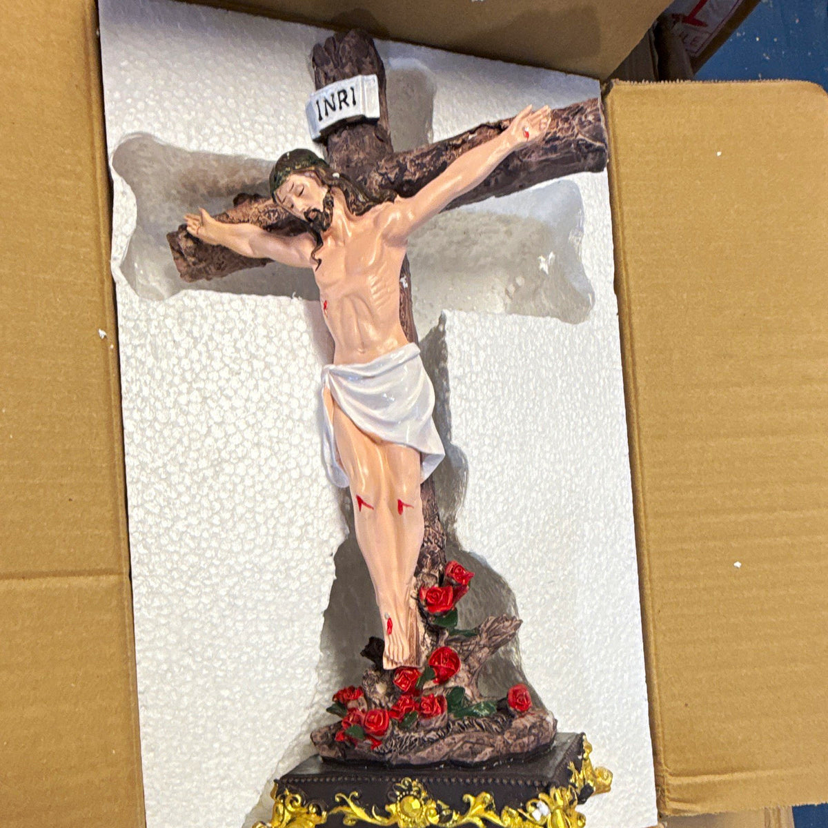 Jesus Crucifix Cross Wall Hanging with INRI Sign - Christianity