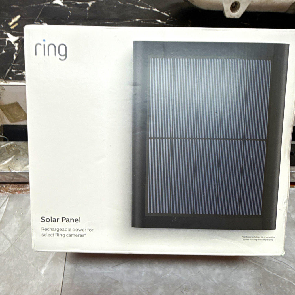 Ring Solar Panel 5W Wired Charger w/ Bracket for Select Ring Cameras Black