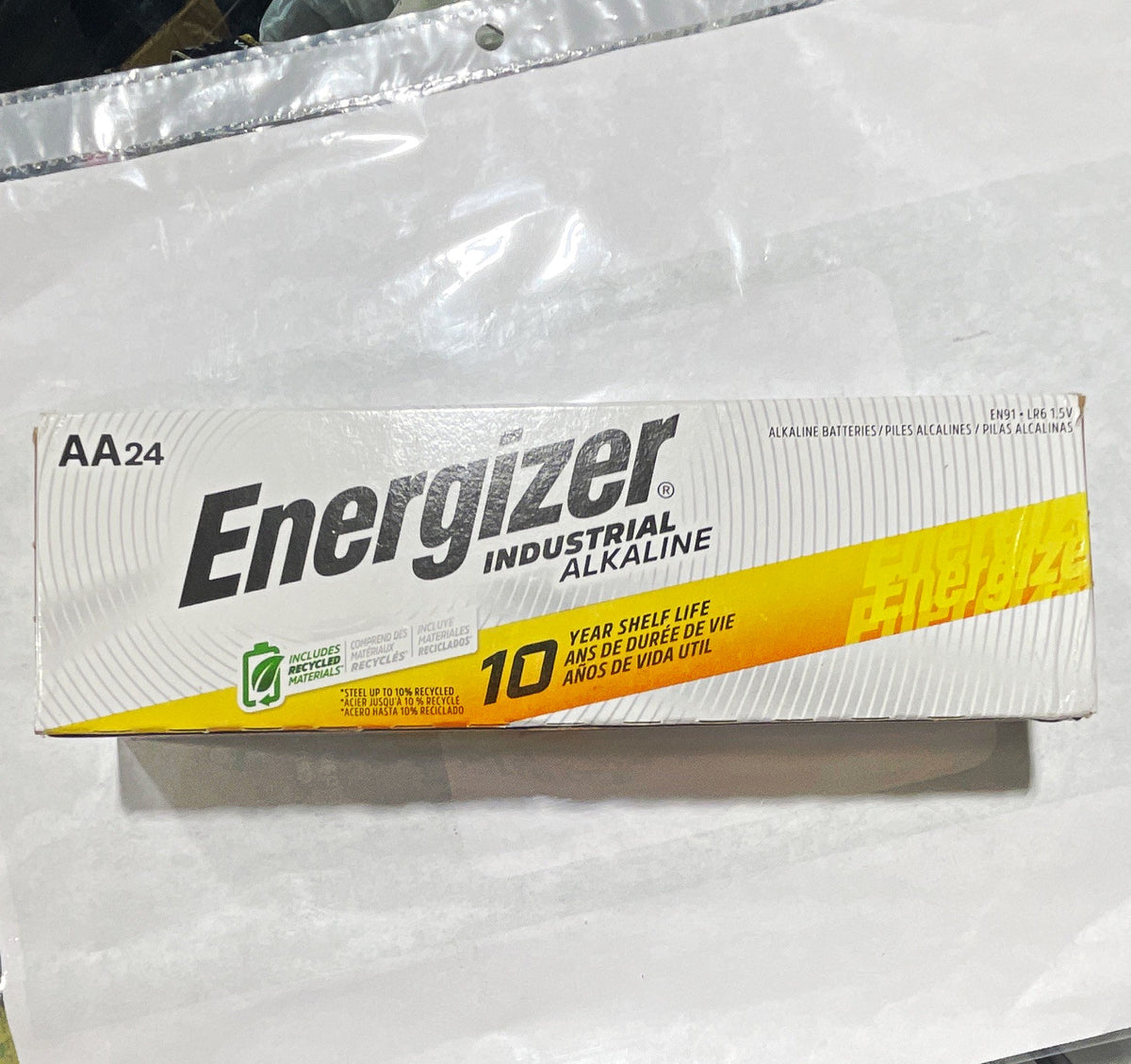 Energizer Industrial Alkaline AA LR6 Batteries 24 Pack 1.5V EN91
